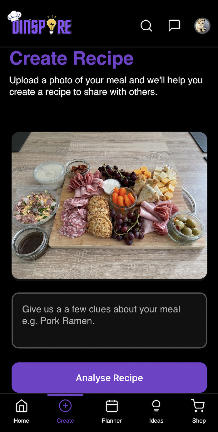 Meal Generation App Screenshot